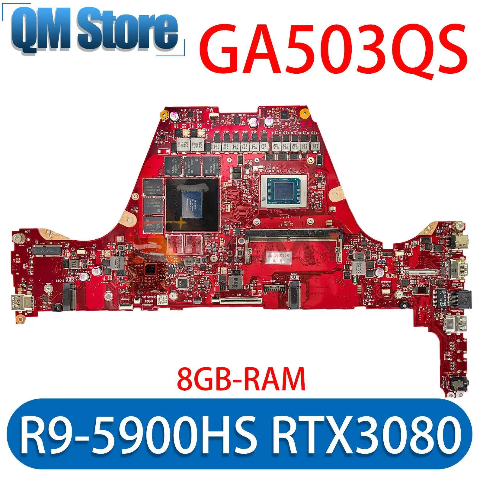 

Notebook Mainboard For ASUS ‎ROG Zephyrus G15 GA503QS GA503Q Laptop Motherboard R9-5900HS RTX3080/V8G 8GB/RAM DDR4