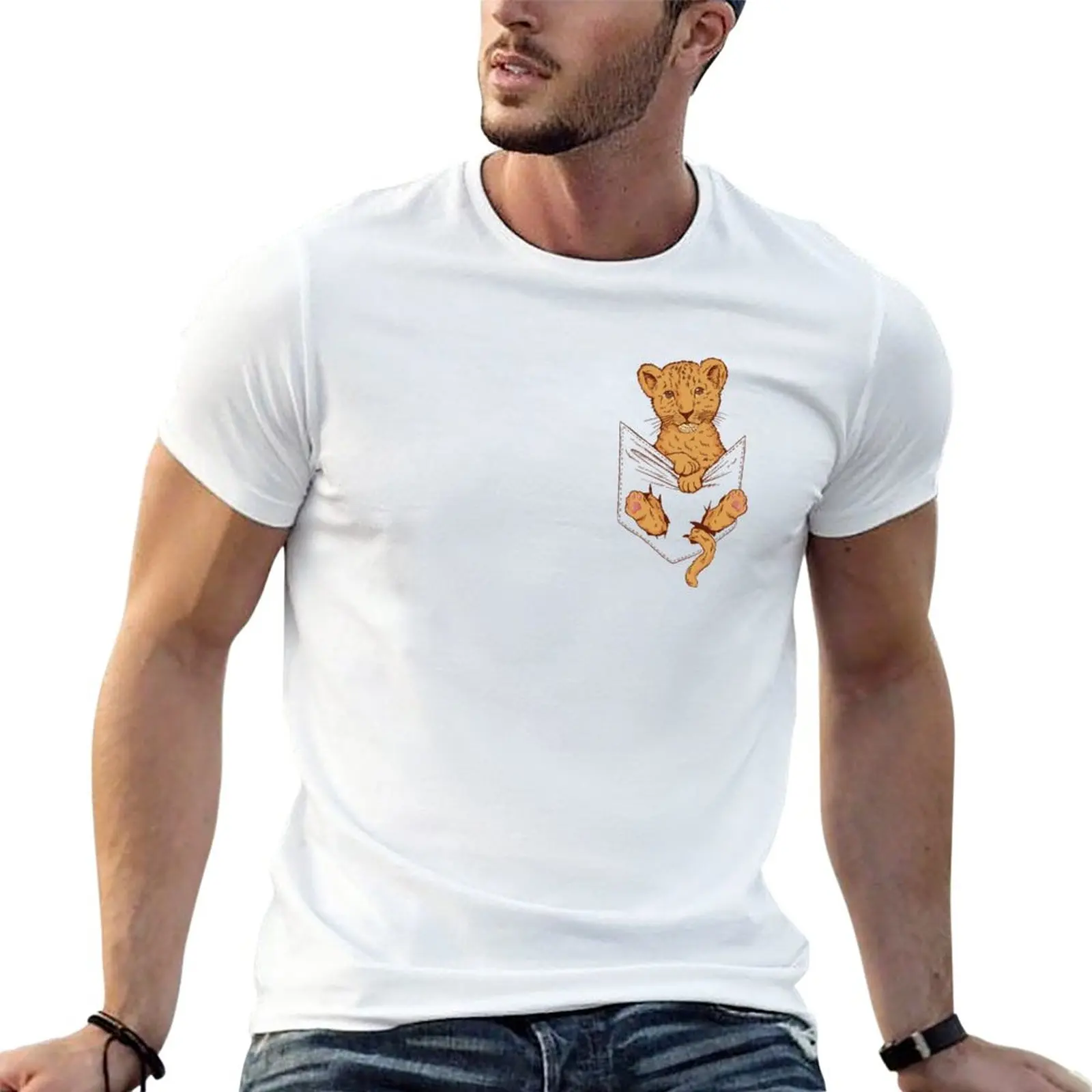 Baby lion in shirt pocket. T-Shirt black t shirts tees blank t shirts anime clothes mens t shirts casual stylish
Baby lion in shirt pocket. T-Shirt black t shirts tees blank t shirts anime clothes mens t shirts casual stylish