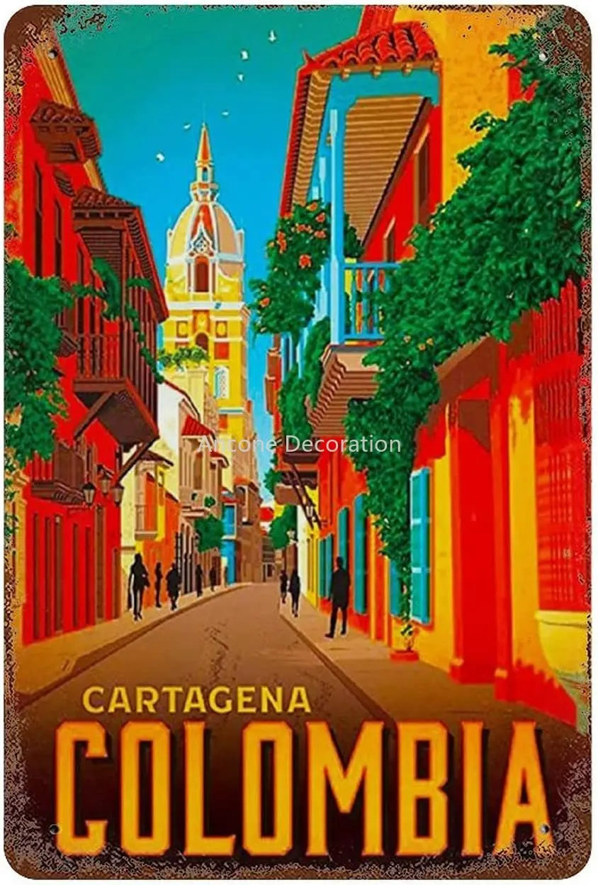 Larkverk Cartagena Colombia Tour Poster Retro Tin Sign Funny Metal Sign Wall Decor Home Plaque Bar Cafe Decor
Larkverk Cartagena Colombia Tour Poster Retro Tin Sign Funny Metal Sign Wall Decor Home Plaque Bar Cafe Decor