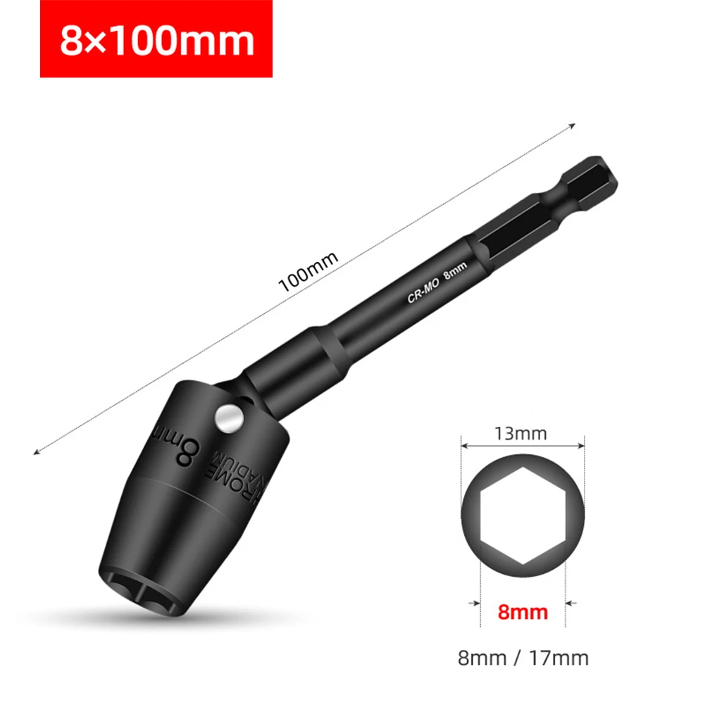 Suitable for DIY and Professional Use 360 Degree Rotatable Impact Driver Socket Head Adapter H8H19 Hex Shank 100mm
Suitable for DIY and Professional Use 360 Degree Rotatable Impact Driver Socket Head Adapter H8H19 Hex Shank 100mm