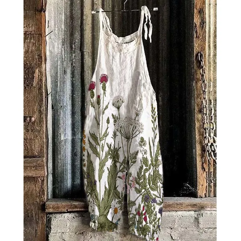 Summer Women's Cotton Linen Printed Casual Jumpsuits Fashion Harem Trousers Ladies Overall Pants Casual Playsuits
Summer Women's Cotton Linen Printed Casual Jumpsuits Fashion Harem Trousers Ladies Overall Pants Casual Playsuits