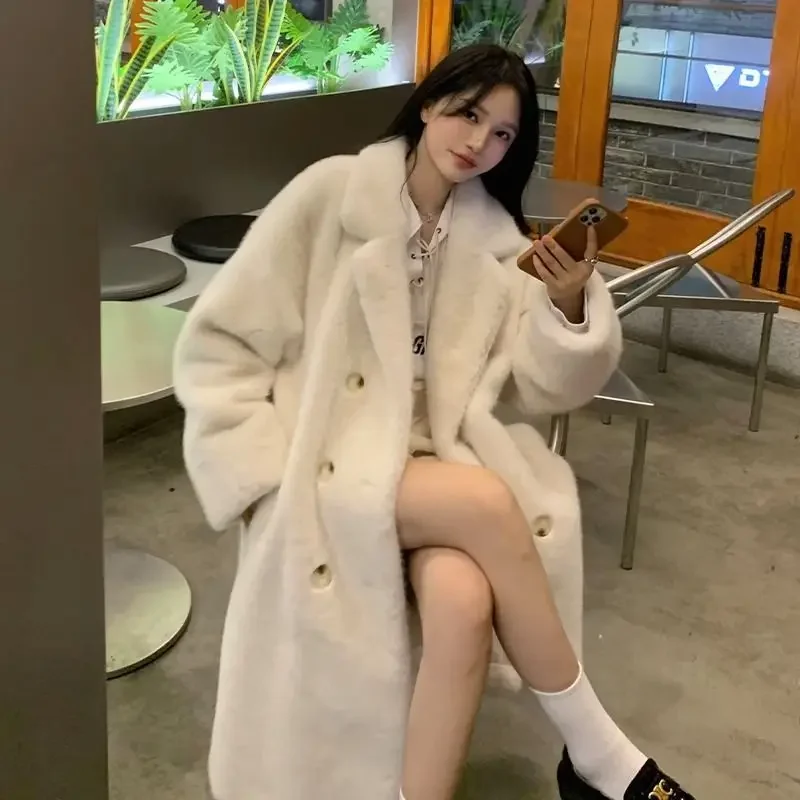 Thicken Warm Long Faux Fur Overcoats Winter Imitate Mink Korean Chaquetas High Quality Women Coats Luxury Elegant Furry Jackets
Thicken Warm Long Faux Fur Overcoats Winter Imitate Mink Korean Chaquetas High Quality Women Coats Luxury Elegant Furry Jackets