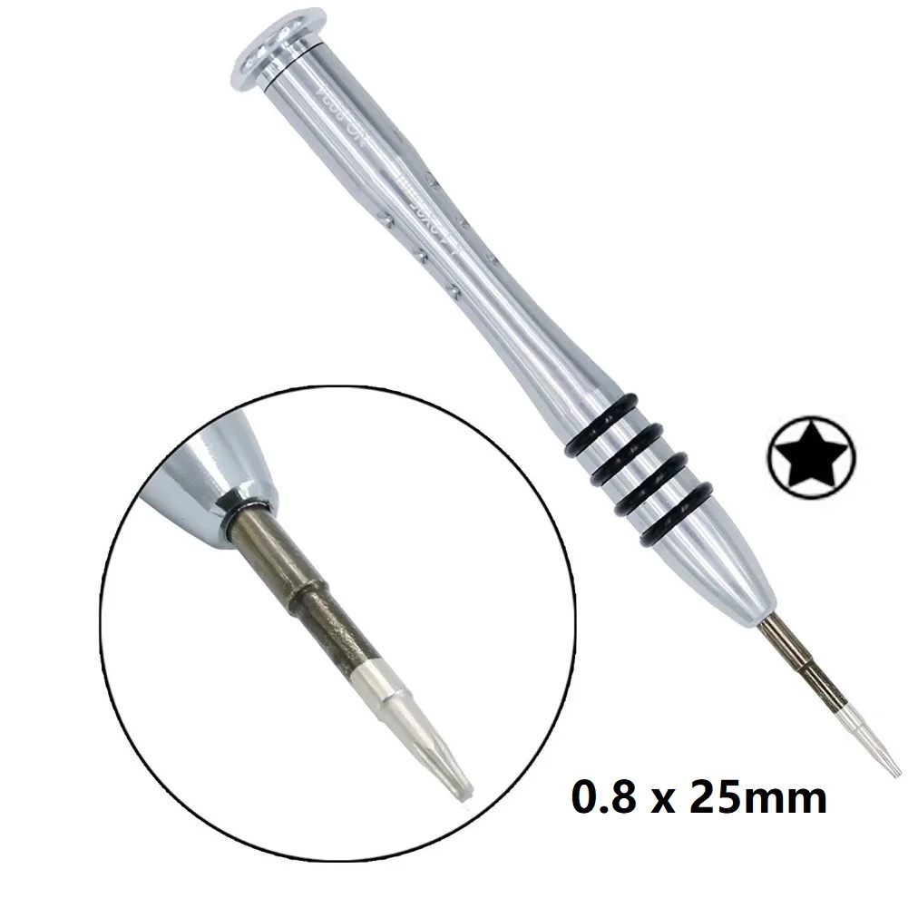 5 Star Pentalobe Screwdriver Aluminum Alloy Magnetic Tip Random 12cm 1pc For Laptop Mobile Phone Aluminum Handle
5 Star Pentalobe Screwdriver Aluminum Alloy Magnetic Tip Random 12cm 1pc For Laptop Mobile Phone Aluminum Handle