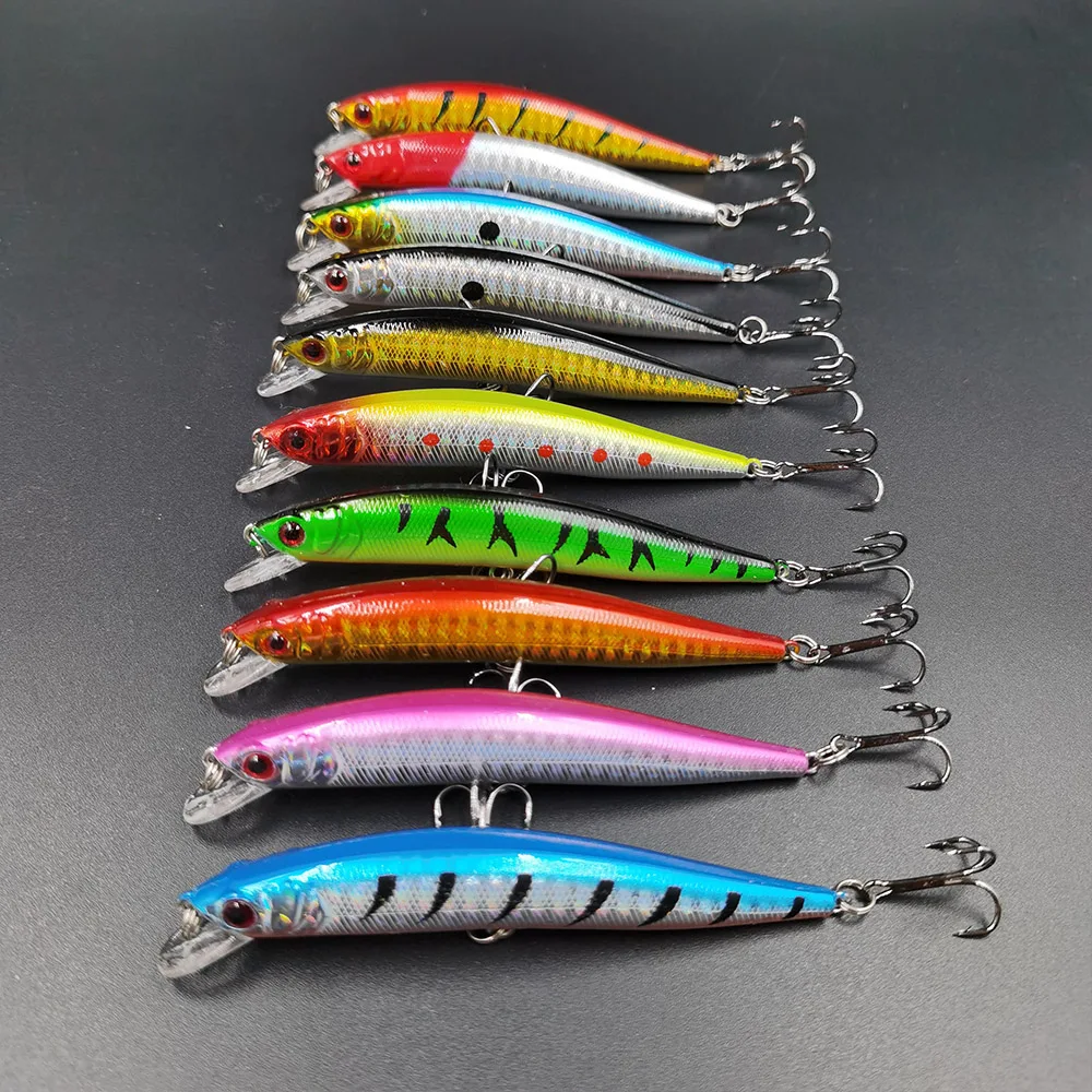 50Pcs Hard Baits Wobblers Minnow Fishing Lures 10cm 8.4g Isca de Pesca Artificial Crankbaits Black Bass Swimbaits
50Pcs Hard Baits Wobblers Minnow Fishing Lures 10cm 8.4g Isca de Pesca Artificial Crankbaits Black Bass Swimbaits