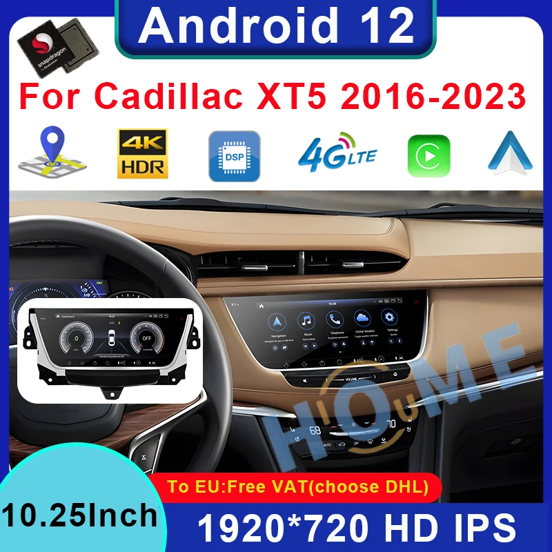 Android 12 Qualcomm Car Multimedia Navigation Screen Radio Video Player Carplay Auto For Cadillac XT5 XT6 2016-2023 Auto Stereo 
Android 12 Qualcomm Car Multimedia Navigation Screen Radio Video Player Carplay Auto For Cadillac XT5 XT6 2016-2023 Auto Stereo