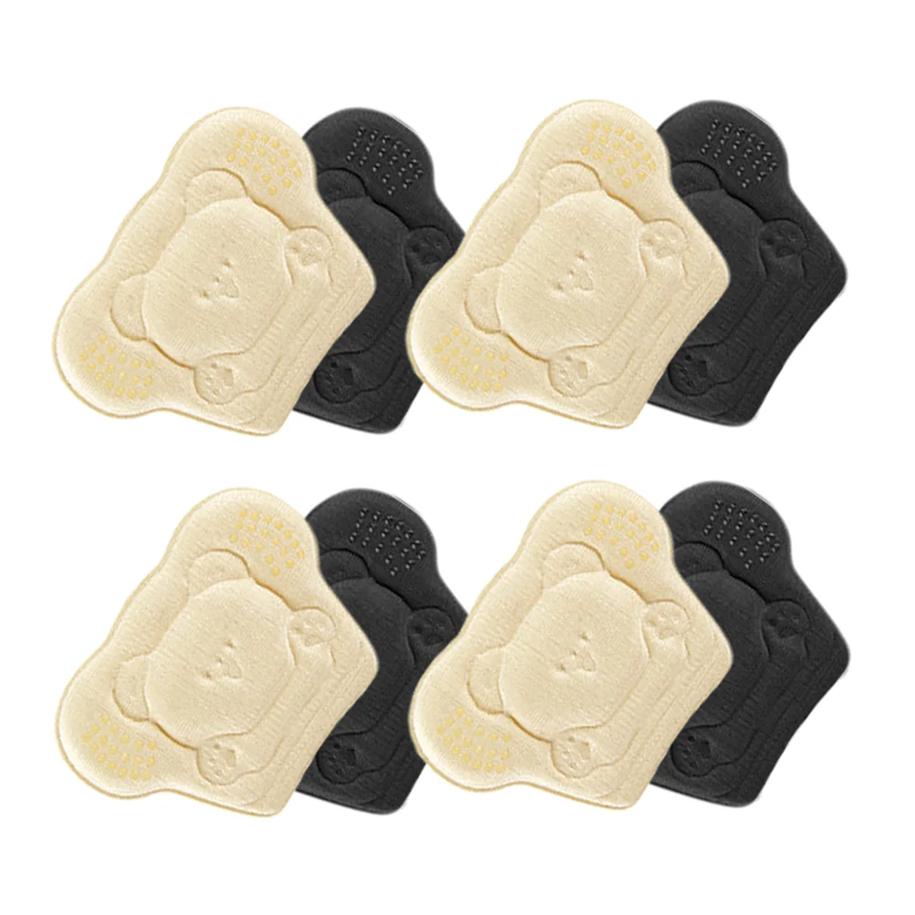 

4 Pairs of Adorable Heel Pads Anti-Wear Heel Pads Replaceable Heel Cushions Bear-Shaped Heel Liners