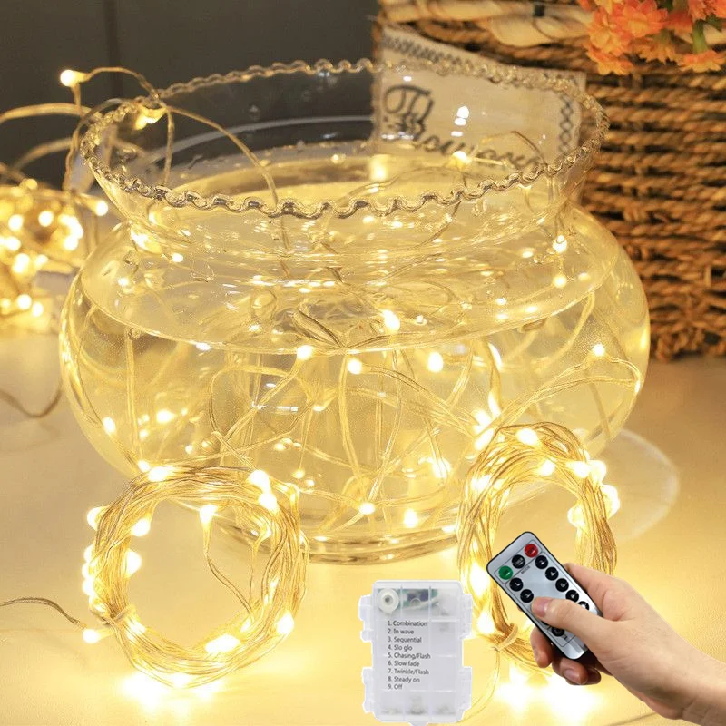 Waterproof Christmas Fairy String Lamp Camping Decoration Light 8 Mode Remote Control Copper Wire Light for Garden Wedding Party
Waterproof Christmas Fairy String Lamp Camping Decoration Light 8 Mode Remote Control Copper Wire Light for Garden Wedding Party