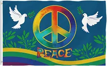 Peace Flag 3x5 Ft - Vivid Color and Double Stitched Polyester Peace Flags with Brass Grommets for Indoor Outdoor Decoration
Peace Flag 3x5 Ft - Vivid Color and Double Stitched Polyester Peace Flags with Brass Grommets for Indoor Outdoor Decoration