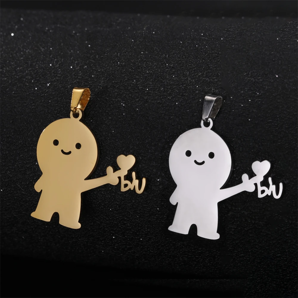 5pcs/Lot Cartoon Send Love Biu Pendants Accessories Stainless Steel Charms For Jewelry Making Diy Women Necklace Keychains Charm
5pcs/Lot Cartoon Send Love Biu Pendants Accessories Stainless Steel Charms For Jewelry Making Diy Women Necklace Keychains Charm