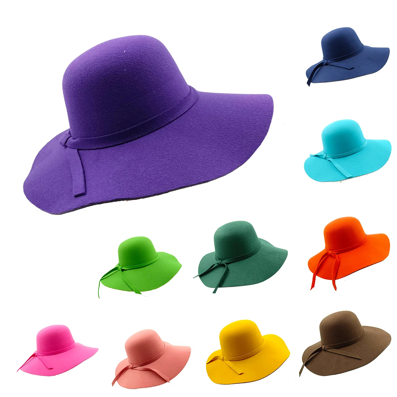 2023 New Imitation Wool Women's Curled Bow Colorful Fedora Big brim Party Hat Big brim Hat sombrero mujer chapeau femme
2023 New Imitation Wool Women's Curled Bow Colorful Fedora Big brim Party Hat Big brim Hat sombrero mujer chapeau femme