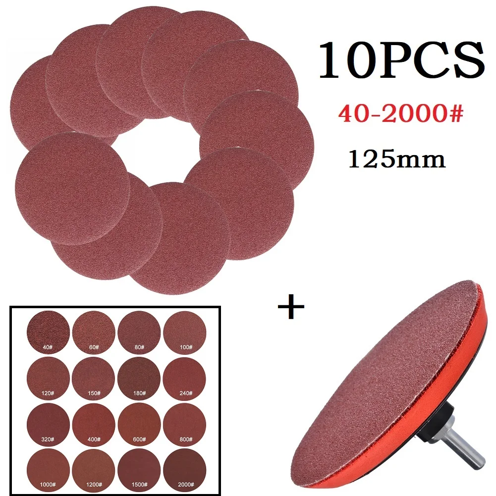 5inch Sanding Disc 125mm Hook And Loop Sandpaper 60-240 Grit Backing Pad With M10 Drill Adaptor Pad For Polishing Cleaning Tools
5inch Sanding Disc 125mm Hook And Loop Sandpaper 60-240 Grit Backing Pad With M10 Drill Adaptor Pad For Polishing Cleaning Tools