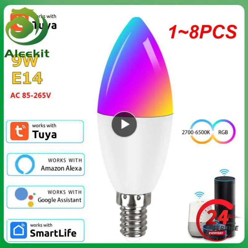 1~8PCS Wifi Smart Light Bulb E14 Candle Lamp RGB+CW+WW 5W 7W 9W Tuya Smart Life APP Voice Control Compatible Alexa Home
1~8PCS Wifi Smart Light Bulb E14 Candle Lamp RGB+CW+WW 5W 7W 9W Tuya Smart Life APP Voice Control Compatible Alexa Home