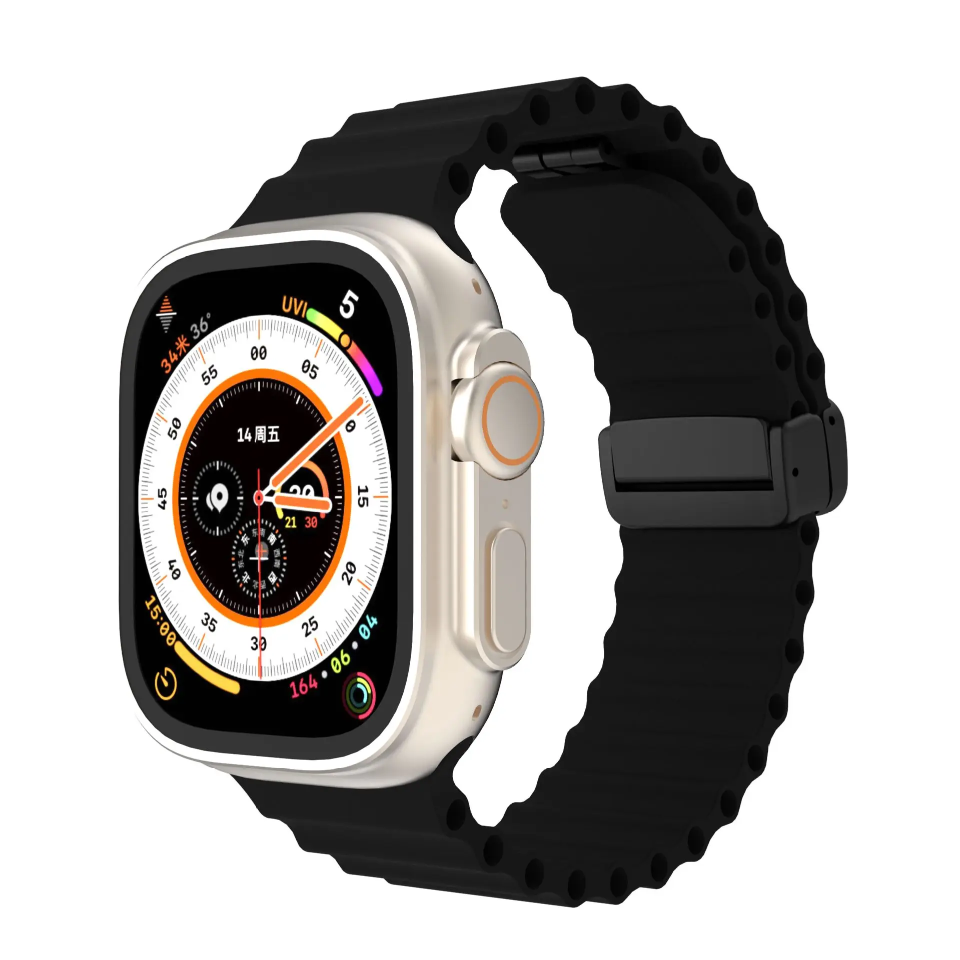 Magnetic Silicone Straps for Apple Watch Ultra 2 Band 49mm 45mm 44mm 40mm 46mm Ocean Bracelet correa iWatch Series 9 8 7 6 SE 10 Magnetic Silicone Straps for Apple Watch Ultra 2 Band 49mm 45mm 44mm 40mm 46mm Ocean Bracelet correa iWatch Series 9 8 7 6 SE 10