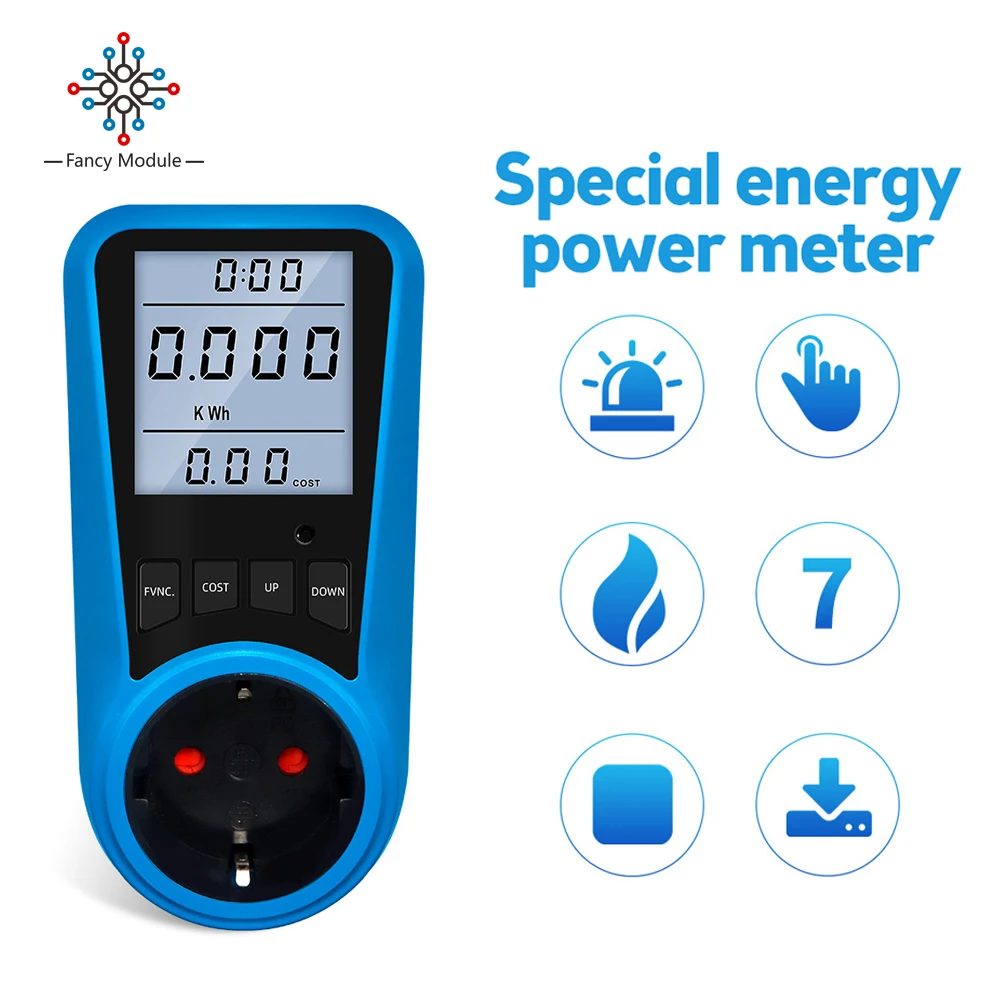 230V Socket Digital Voltmeter LCD AC Voltage Current Meter Power Meter Time Watt Power Energy Tester Wattmeter US EU UK AU Plug
230V Socket Digital Voltmeter LCD AC Voltage Current Meter Power Meter Time Watt Power Energy Tester Wattmeter US EU UK AU Plug