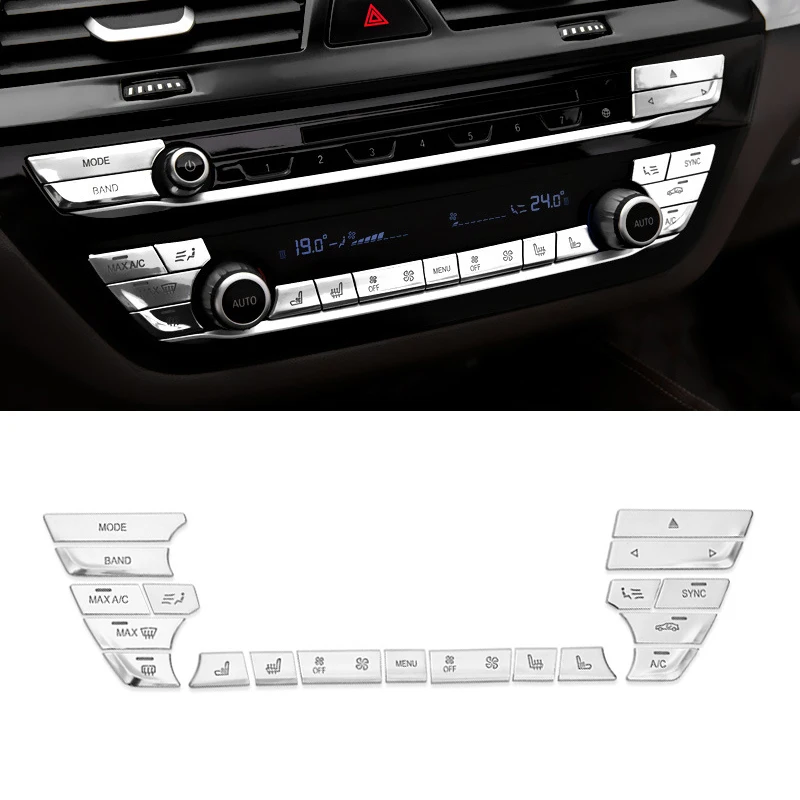 Хромированная Автомобильная центральная консоль ABS для BMW 5 серии 528 530 G30 540li 2018 кнопки кондиционера крышка отделка
Хромированная Автомобильная центральная консоль ABS для BMW 5 серии 528 530 G30 540li 2018 кнопки кондиционера крышка отделка