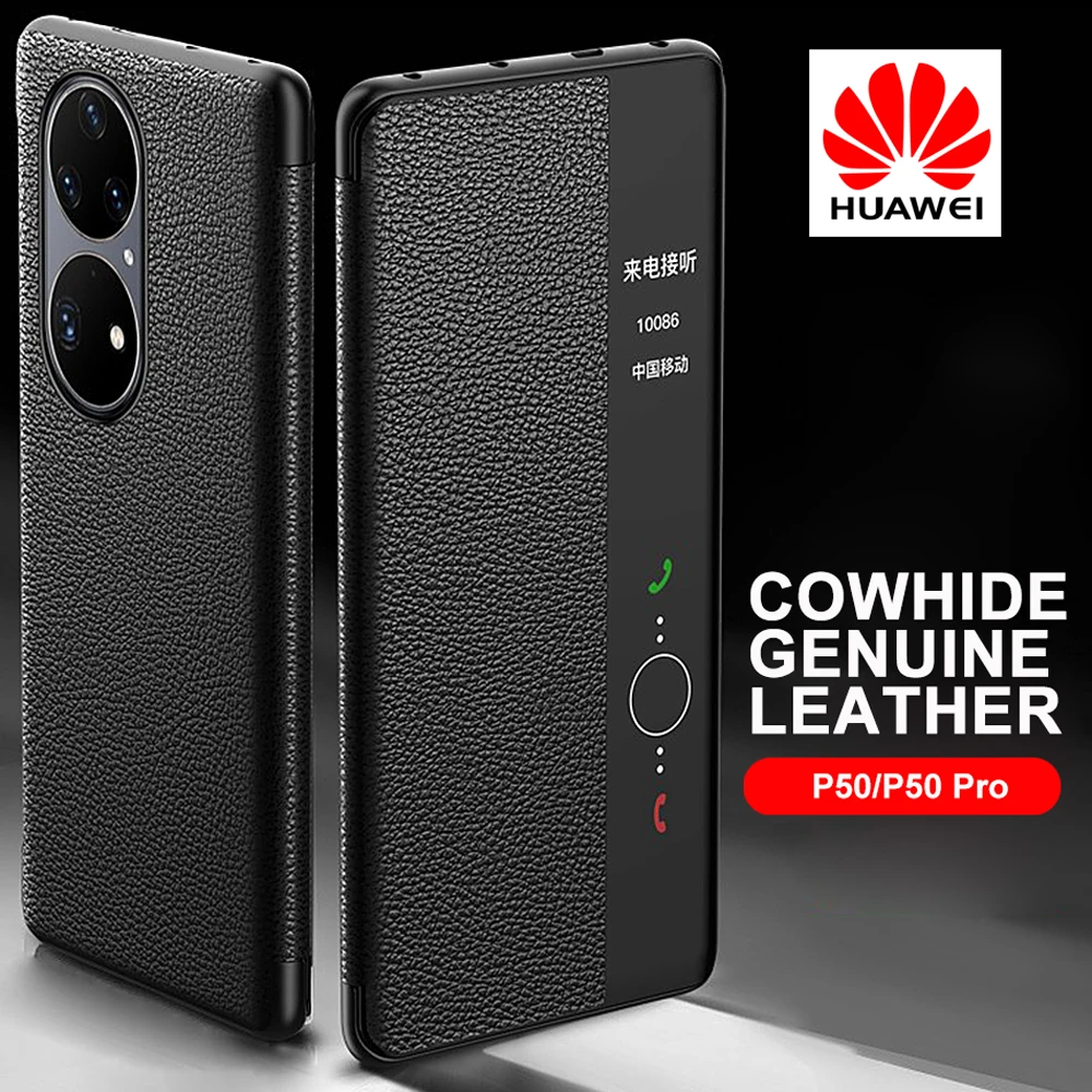 Original Genuine Flip Leather Cover For Huawei P50 Pro Mirror Smart Touch View Protect Shockproof Case For P50 Coque
Original Genuine Flip Leather Cover For Huawei P50 Pro Mirror Smart Touch View Protect Shockproof Case For P50 Coque
