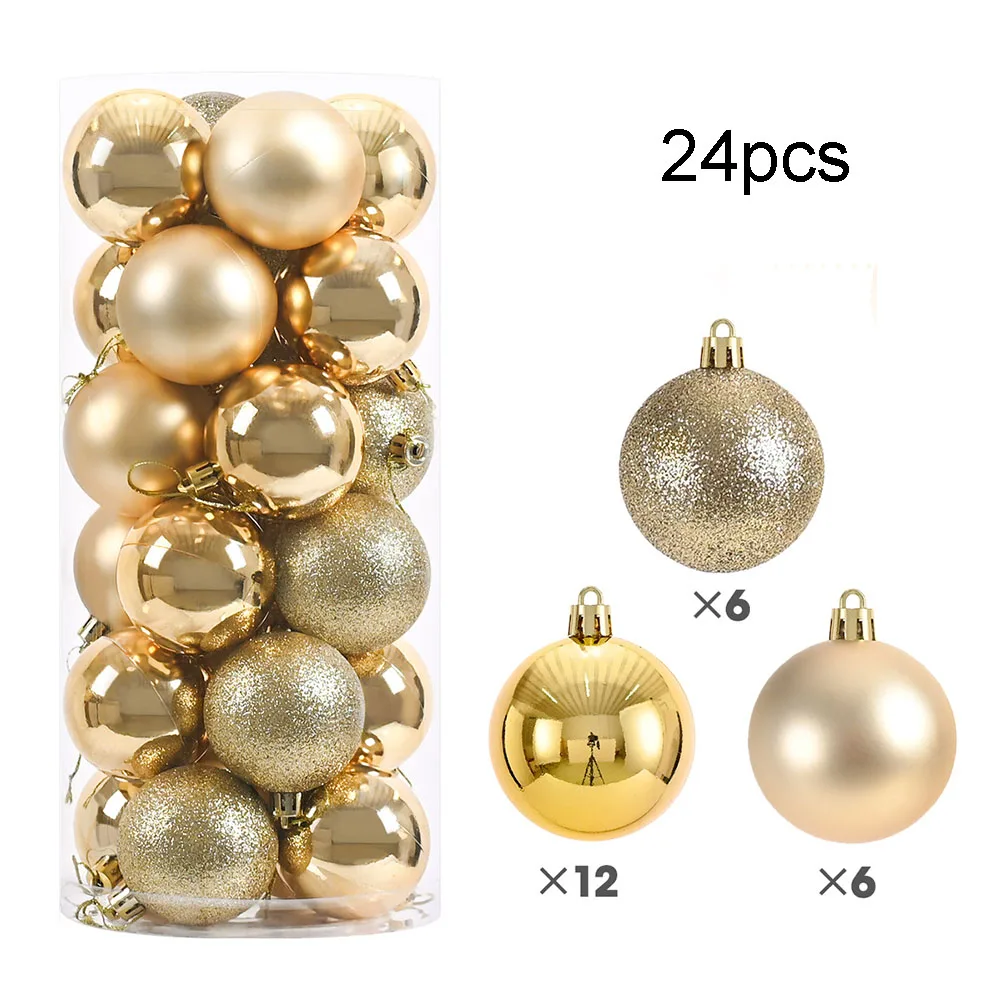Xmas Tree Decor Christmas Ball Shatterproof Unbreakable 24pcs 8CM Christmas Tree Pendant Classic Indoor & Outdoor
Xmas Tree Decor Christmas Ball Shatterproof Unbreakable 24pcs 8CM Christmas Tree Pendant Classic Indoor & Outdoor