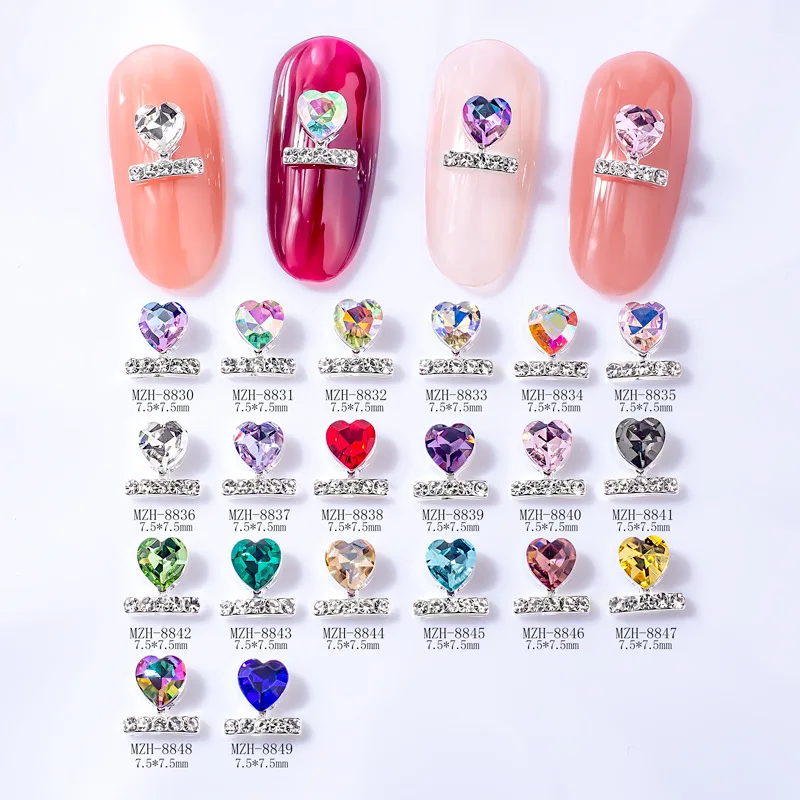 10PCS/Pack Crystal Heart Nail Charms Nail Art Rhinestone 3D Luxury Nail Art Flatback Gems Glitter Nail Decoration Nail Suppliers
10PCS/Pack Crystal Heart Nail Charms Nail Art Rhinestone 3D Luxury Nail Art Flatback Gems Glitter Nail Decoration Nail Suppliers
