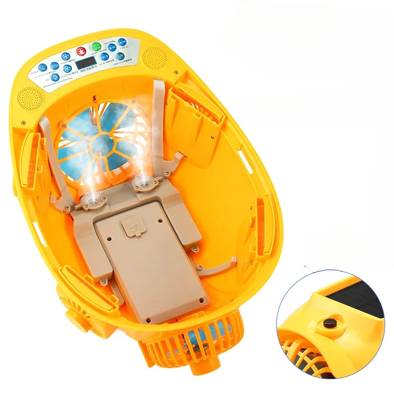 Solar fan safety with Bluetooth air conditioning multifunctional rechargeable super strong wind six fan helmet
Solar fan safety with Bluetooth air conditioning multifunctional rechargeable super strong wind six fan helmet