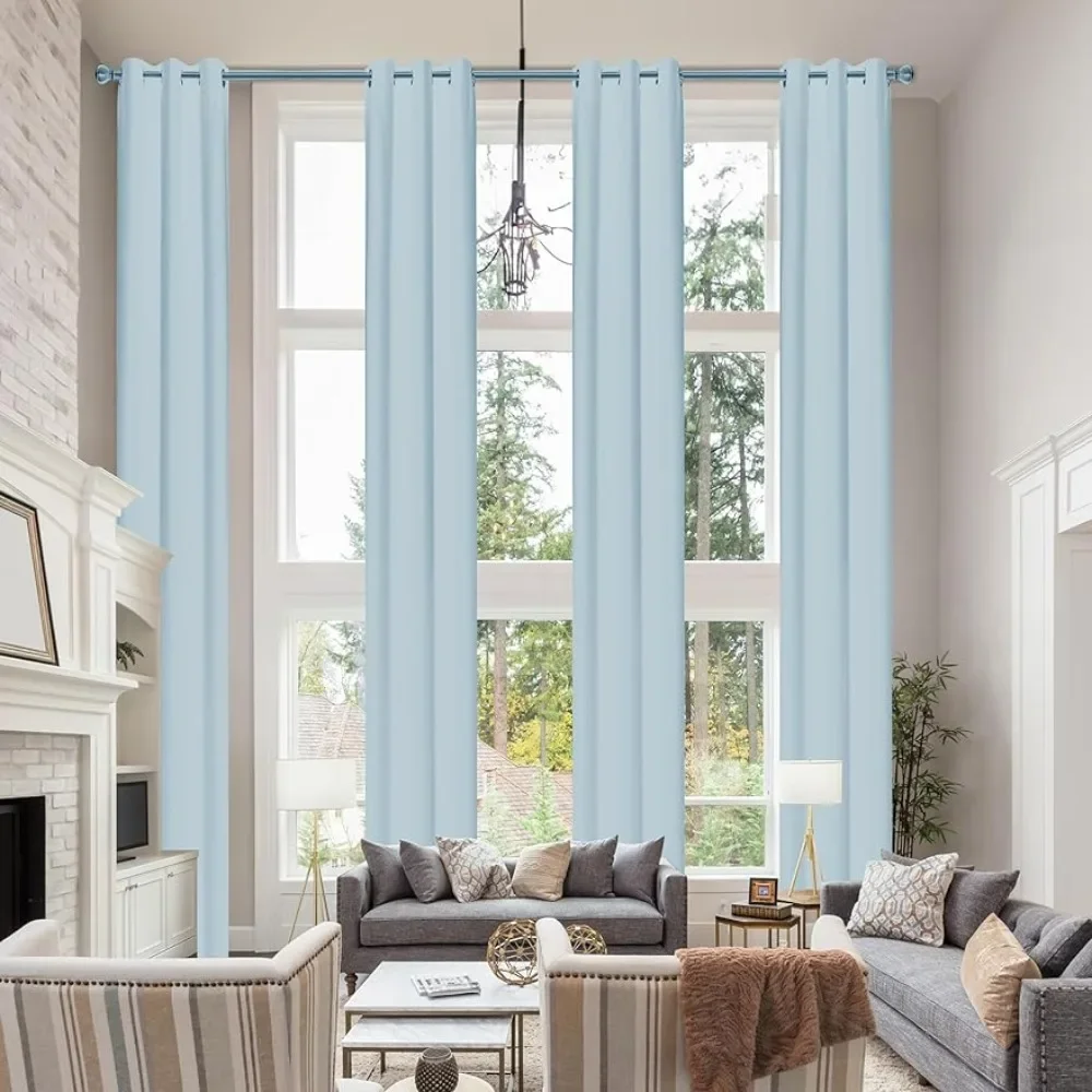 Room Darkening Grommet High Ceiling Drapes Curtain Extra Long Blackout Curtains Light-Blue(52"x240") Freight Free Blinds Blind
Room Darkening Grommet High Ceiling Drapes Curtain Extra Long Blackout Curtains Light-Blue(52"x240") Freight Free Blinds Blind