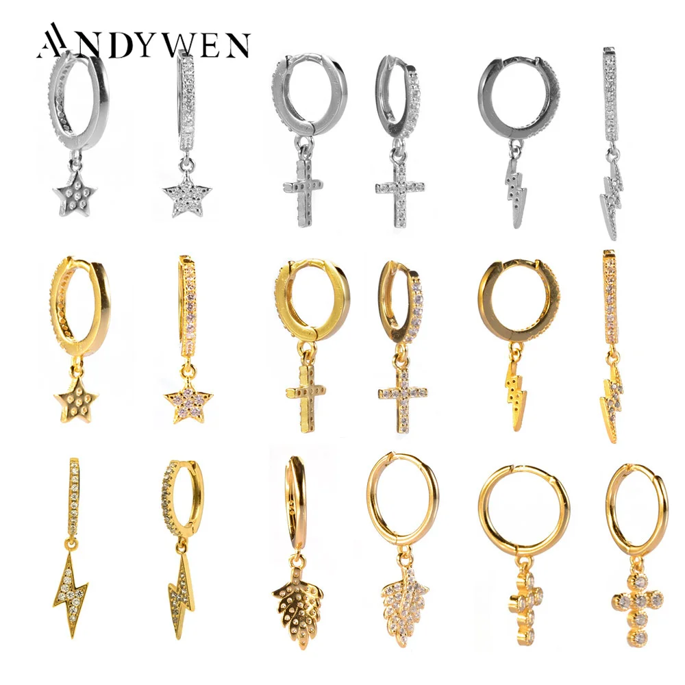 ANDYWEN 925 Sterling Silver Star Light Drop Earring Piercing Ohrringe Circle CZ Zircon Pave Pendiente Loops Round Women Jewelry
ANDYWEN 925 Sterling Silver Star Light Drop Earring Piercing Ohrringe Circle CZ Zircon Pave Pendiente Loops Round Women Jewelry