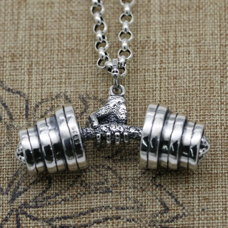 Fitness Expert Jewelry S925 Sterling Silver Power Fist Weightlifting Necklace Pendant Men's Hip Hop Trendy Sweater Chain Pendant 
Fitness Expert Jewelry S925 Sterling Silver Power Fist Weightlifting Necklace Pendant Men's Hip Hop Trendy Sweater Chain Pendant