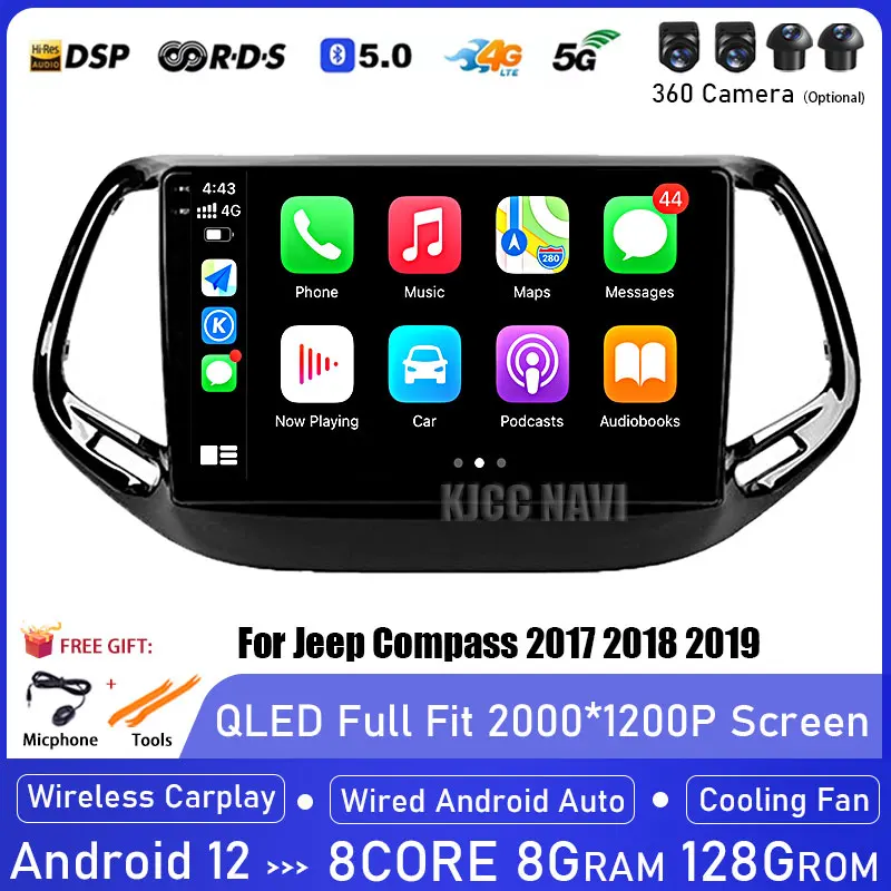 Автомобильная Мультимедийная система, 10 дюймов, Android 12, для Jeep Compass 2017 2018 2019 RDS IPS DSP 128G, GPS-навигация, Carplay
Автомобильная Мультимедийная система, 10 дюймов, Android 12, для Jeep Compass 2017 2018 2019 RDS IPS DSP 128G, GPS-навигация, Carplay