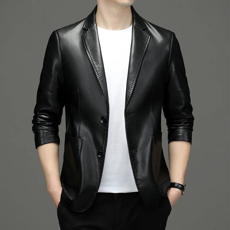 2023 Spring and Autumn Haining middle-aged men's leather jacket casual suit leather jacket short sheep leather jacket
2023 Spring and Autumn Haining middle-aged men's leather jacket casual suit leather jacket short sheep leather jacket
