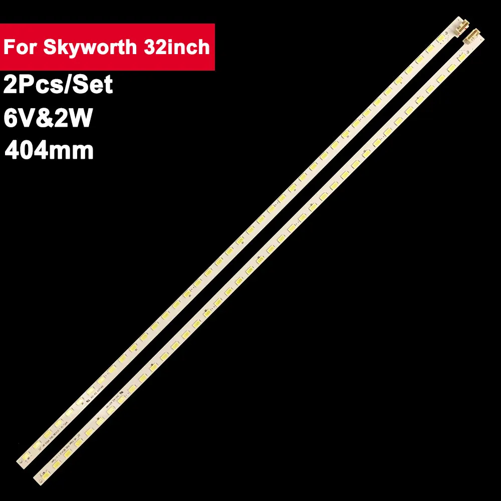 

404mm 2 pcs/set TV led backlight strip for Skyworth 32inch 40led 32 V6 EDGE FHD REV1.0 Skyworth 32E82RD 32LV340 32LW4500