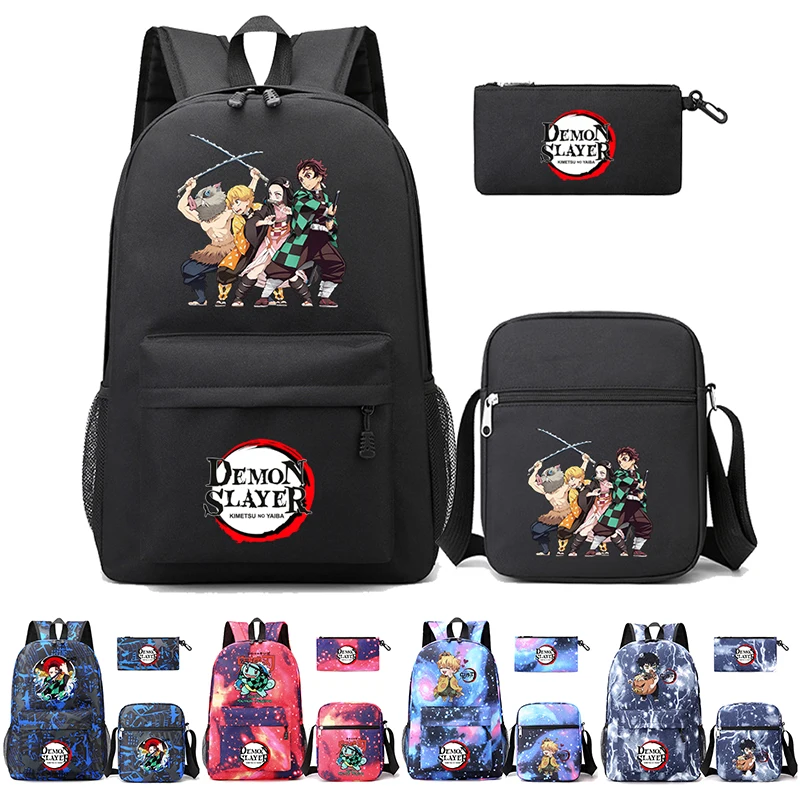 

Anime Demon Slayer Backpack Sharingan Teenagers Student Schoolbag Boy Girl Back To School Uzumaki Big Capacity Cartoon Bags