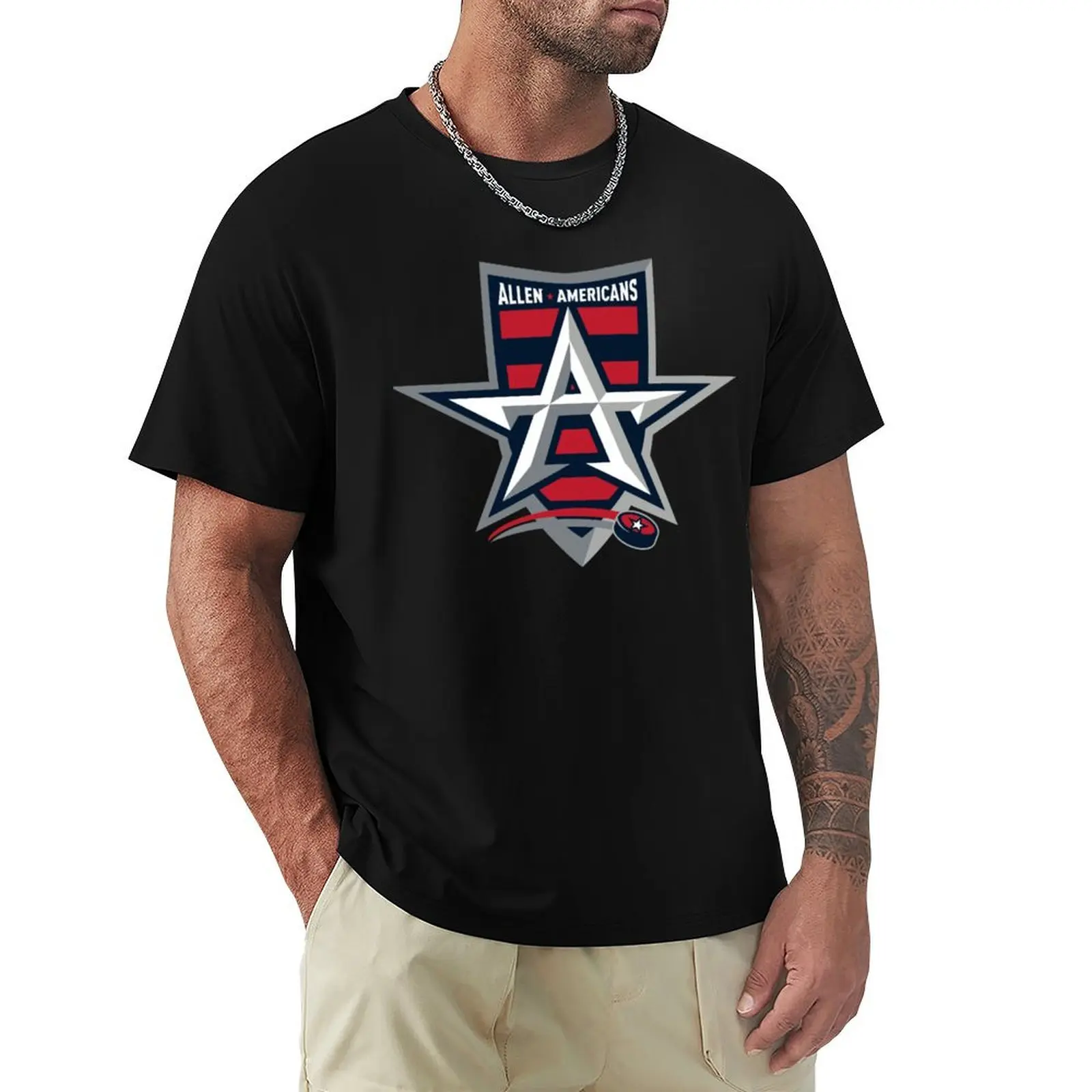 

ALLEN AMERICANS T-shirt customs design your own tees plus size tops aesthetic clothes Men's clothing