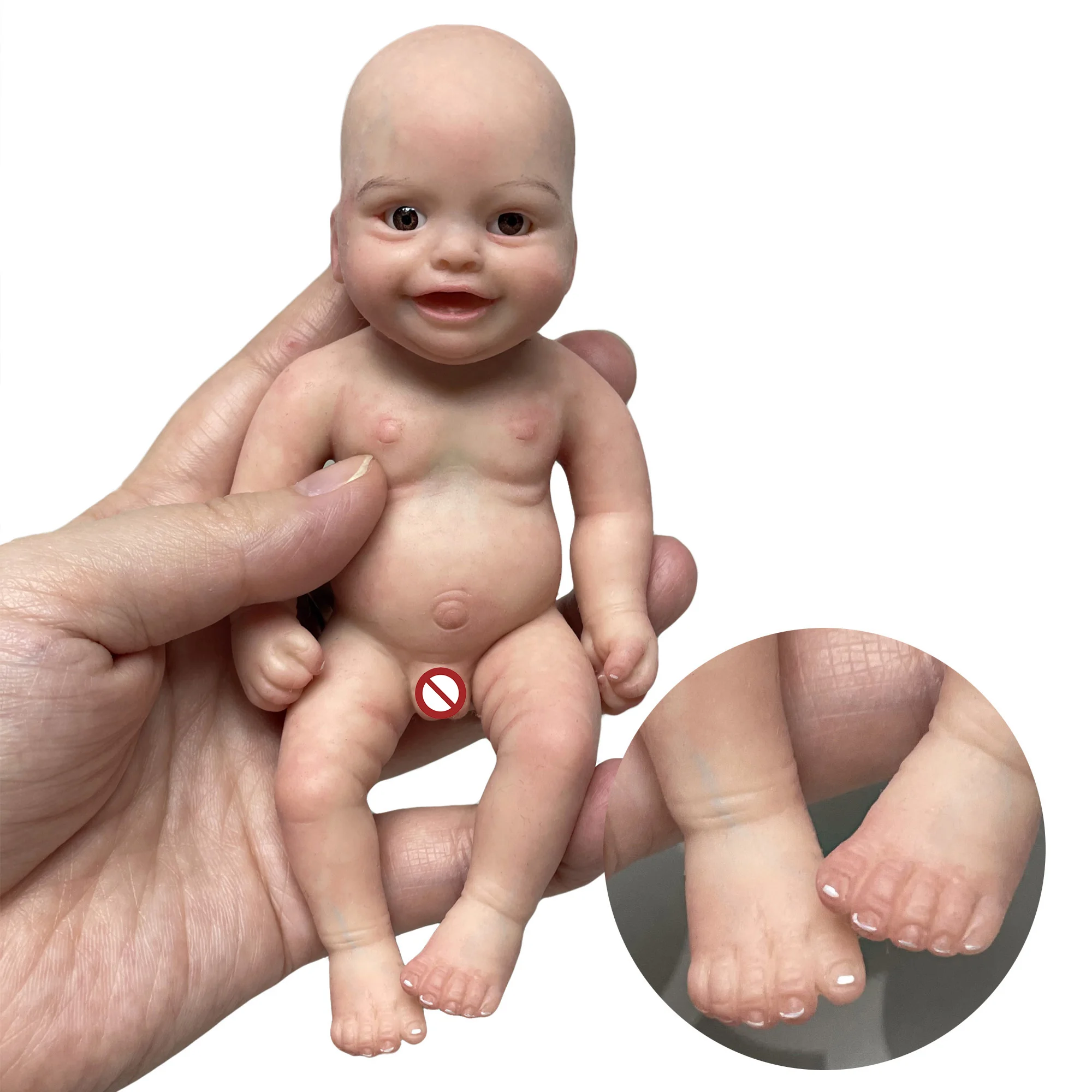 6" Smile Boy Reborn Baby Doll Full Body Soft Solid Silicone Painted Lifelike Bebe Reborn Doll Boneca Corpo De Silicone Muñecas
6" Smile Boy Reborn Baby Doll Full Body Soft Solid Silicone Painted Lifelike Bebe Reborn Doll Boneca Corpo De Silicone Muñecas