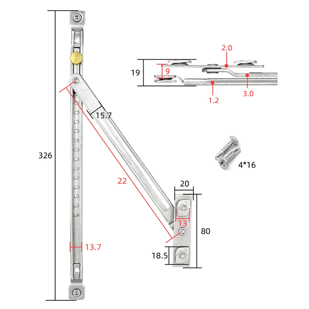Restrictor Sliding Wind Brace Telescopic Window Support Stainless Steel Limiter Angle Controller Stopper Heavy Duty Gusset Fixed
Restrictor Sliding Wind Brace Telescopic Window Support Stainless Steel Limiter Angle Controller Stopper Heavy Duty Gusset Fixed