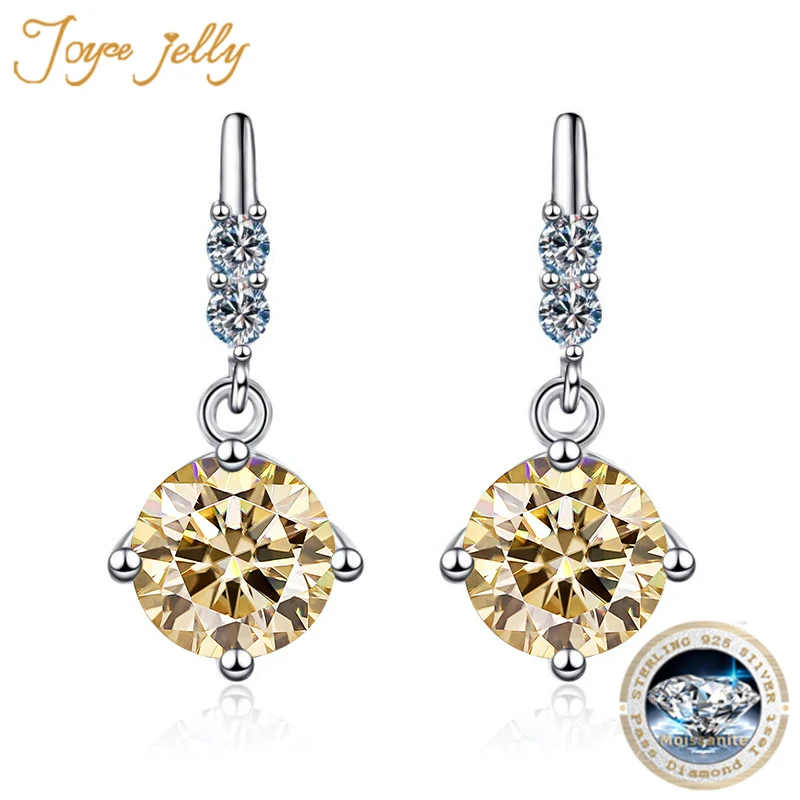 JoyceJelly 1/2CT Round Moissanite Earrings For Women 100% 925 Sterling Silver Ear-Drops Luxury Fine Jewelry Pass Diamond Tester
JoyceJelly 1/2CT Round Moissanite Earrings For Women 100% 925 Sterling Silver Ear-Drops Luxury Fine Jewelry Pass Diamond Tester