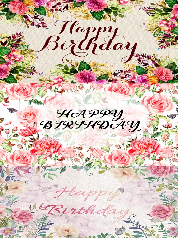Pink flowers Theme Happy Birthday Party Baby Shower Newborn Photography Vinyl Background Children Room Decor Supplies
Pink flowers Theme Happy Birthday Party Baby Shower Newborn Photography Vinyl Background Children Room Decor Supplies