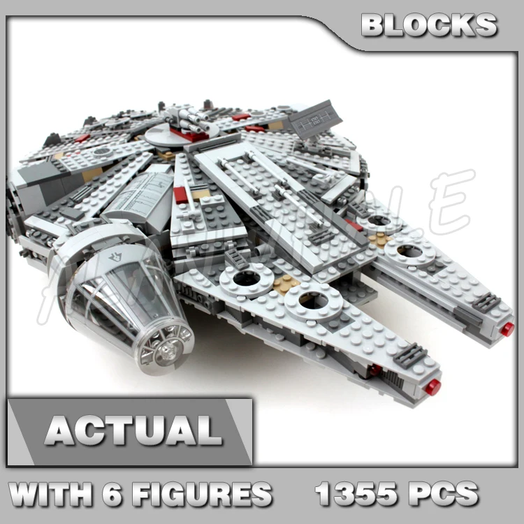 

1355pcs Star Plan Falcon Starships Spacecraft Spring-loaded Shooters 10467 Building Blocks Toys Compatible With Model