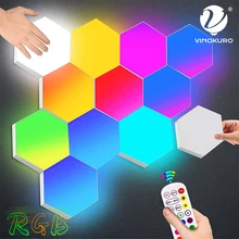 LED Hexagon Light Dream Color RGB Night Light with RF Remote Control for Bedroom, Game Room, Creative Holiday Gift
LED Hexagon Light Dream Color RGB Night Light with RF Remote Control for Bedroom, Game Room, Creative Holiday Gift