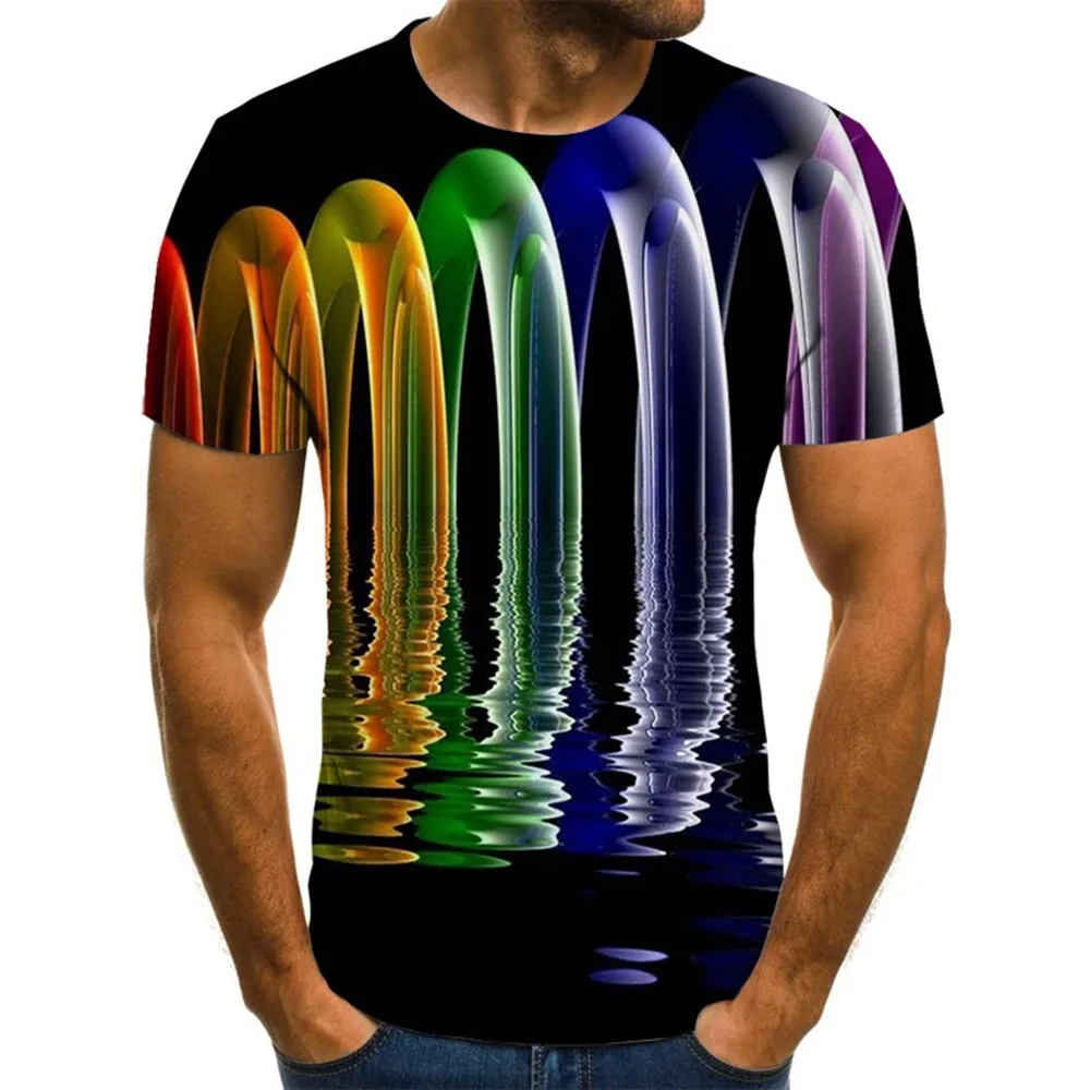 Men T-Shirts Tops Round Neck Short Sleeve 3D Colorful Print Striped Fashion Funny Graphic Sports Clothing Streetwear A50
Men T-Shirts Tops Round Neck Short Sleeve 3D Colorful Print Striped Fashion Funny Graphic Sports Clothing Streetwear A50