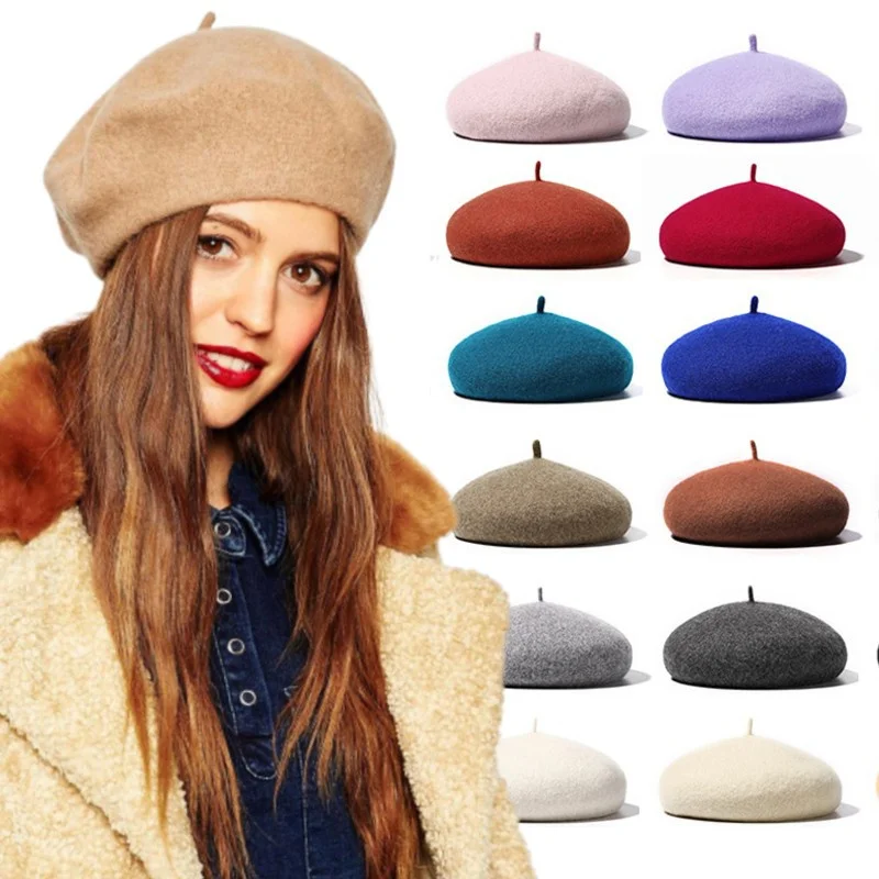 Women Girl Beret French Artist Warm Wool Winter Beanie Hat Cap Vintage Plain Beret Hats Solid Color Elegant Lady Winter Caps NEW
Women Girl Beret French Artist Warm Wool Winter Beanie Hat Cap Vintage Plain Beret Hats Solid Color Elegant Lady Winter Caps NEW