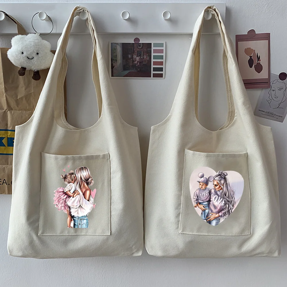 Woman Bag Trendy Shopping Bag Reusable Tote Bag Cartoon Mom Pattern Printing Beige Ladies Leisure Bag Large Capacity Washable
Woman Bag Trendy Shopping Bag Reusable Tote Bag Cartoon Mom Pattern Printing Beige Ladies Leisure Bag Large Capacity Washable