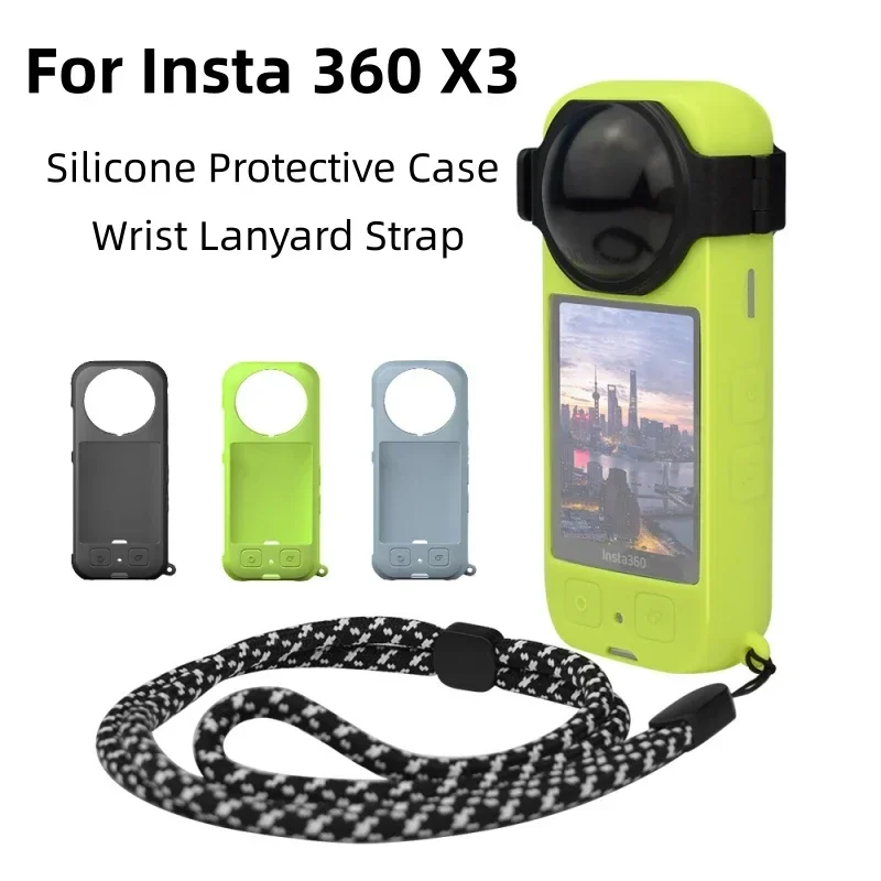 1 Pc Soft Silicone Protective Case for Insta 360 X3 Fashion Solid Color Action Camera Anti-lost Straps Lanyard for Insta 360 X3
1 Pc Soft Silicone Protective Case for Insta 360 X3 Fashion Solid Color Action Camera Anti-lost Straps Lanyard for Insta 360 X3