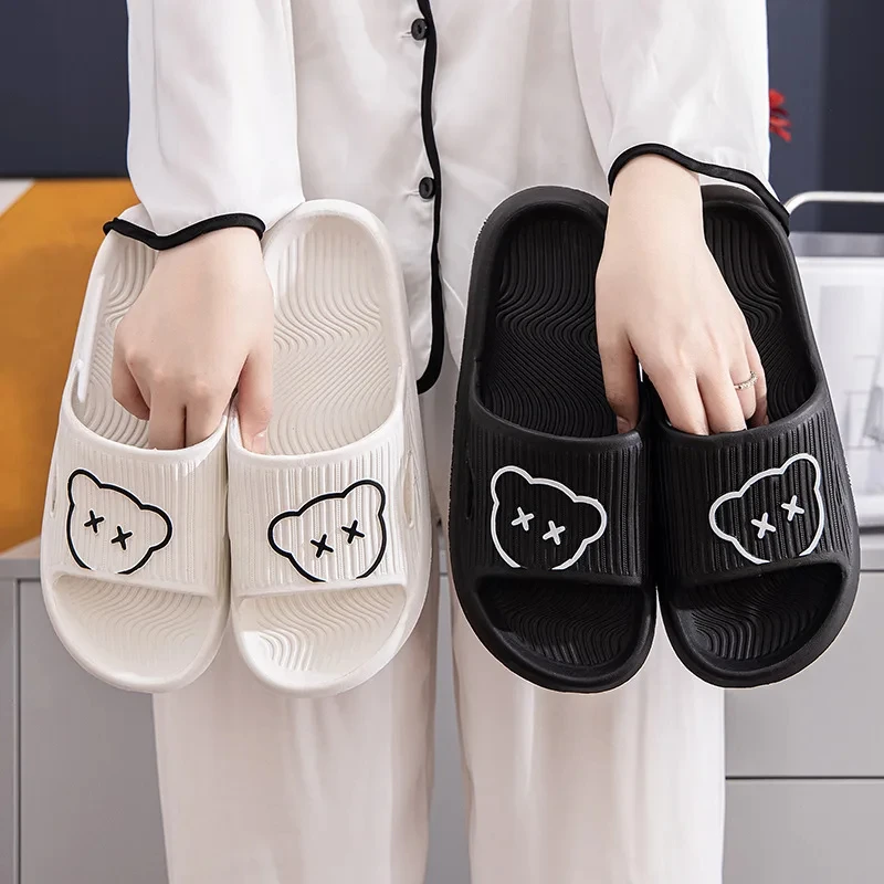 

Slippers For Women Summer Flat Sole Non-Slip Unisex Slides Warm Indoor Light Eva Men Couples Indoors Ladies Cartoon Cute Shoes