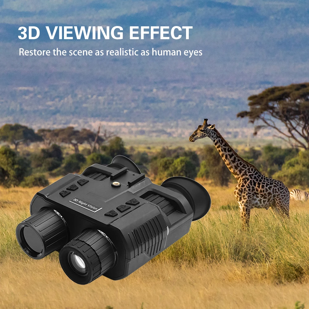 NV8000 1080P 3D Night Vision Goggles 8X Digital Zoom Infrared Hands Free Head Mounted Night Vision Binoculars with 3D Display
NV8000 1080P 3D Night Vision Goggles 8X Digital Zoom Infrared Hands Free Head Mounted Night Vision Binoculars with 3D Display