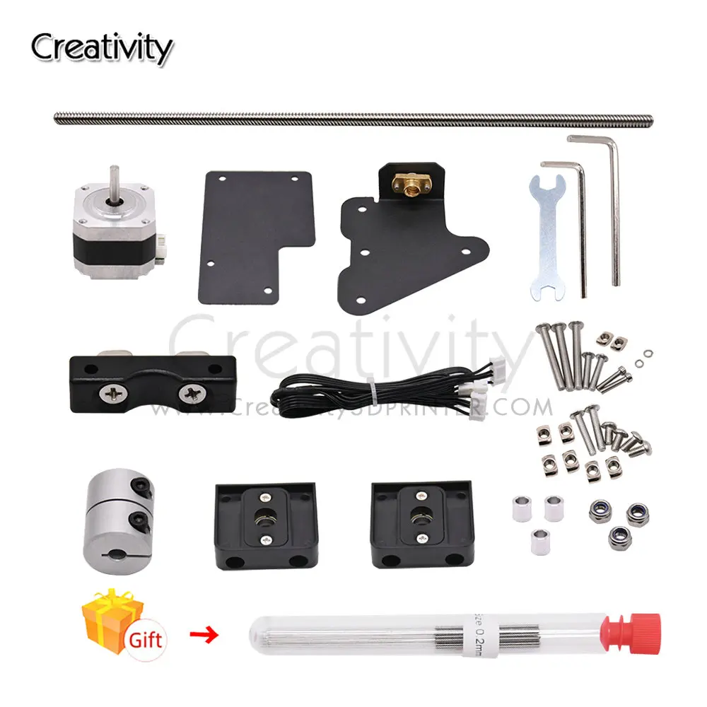 

Ender-3 Dual Z Axis Lead Screw Upgrade Kit 42-34 Stepper Motor Power Bracket Lead Screw with brass nut for Ender-3pro Ender-3V2