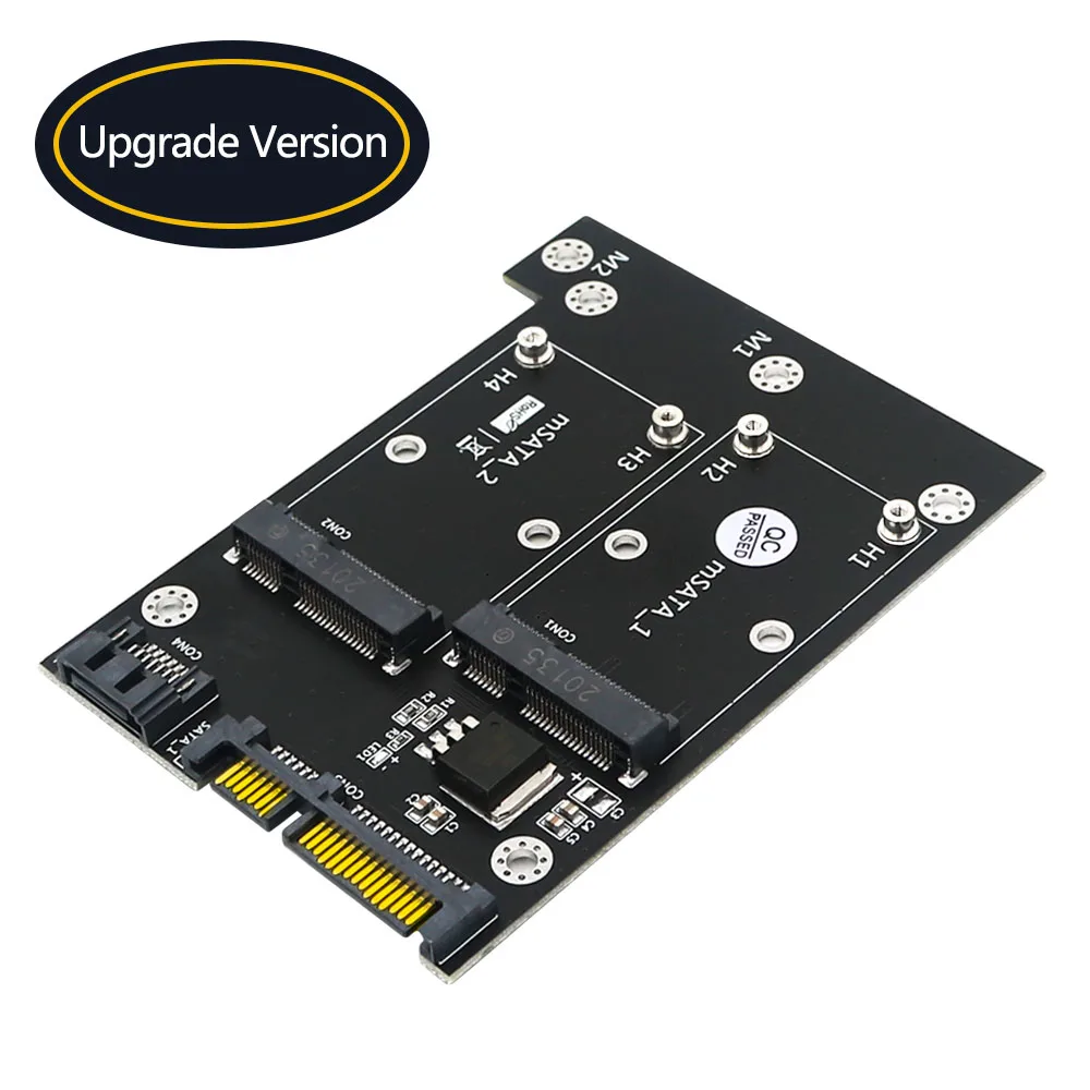 Upgrade Version MSATA to SATA Adapter Dual mSATA SSD to Dual SATA 3 6Gbps Converter Board Riser Card for Windows Linux Mac 10 OS
Upgrade Version MSATA to SATA Adapter Dual mSATA SSD to Dual SATA 3 6Gbps Converter Board Riser Card for Windows Linux Mac 10 OS