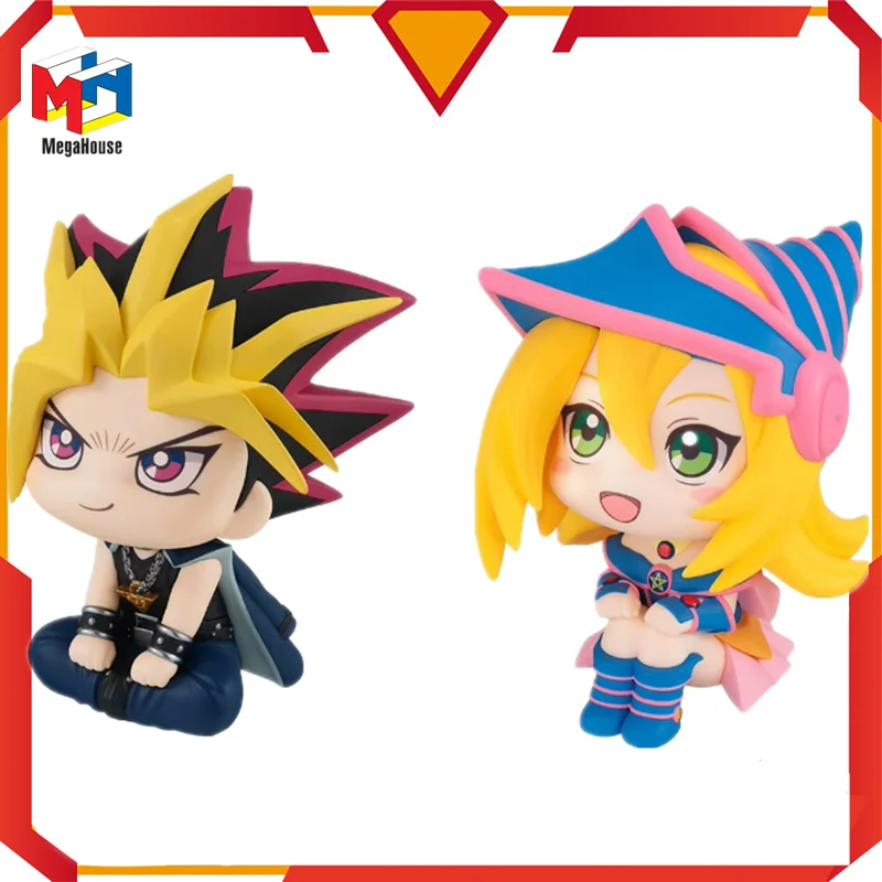 

In Stock BANDAI MegaHouse Look Up Yu-Gi-Oh! Duel Monsters Mutou Yugi Black Magician Girl 11CM PVC Anime Action Figures Model Toy