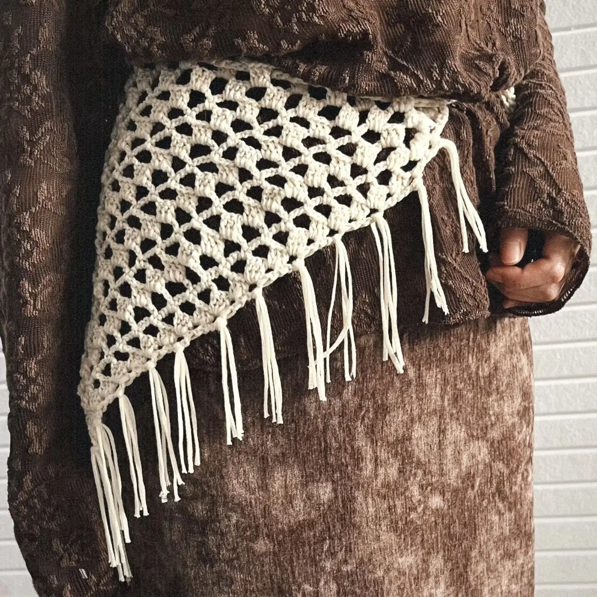 Y2K Triangle Weave Scarf Skirt - Multi-Way Tie Fashion Accessory 2 Sfd144f00014541f3bb0203daf14ab1d8t