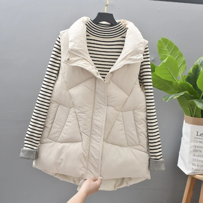 2023 New Women's Vest Jacket Down Cotton Vest Autumn Winter Jacket Hooded Long Coat Sleeveless Loose Female Waistcoat Snow Wear
2023 New Women's Vest Jacket Down Cotton Vest Autumn Winter Jacket Hooded Long Coat Sleeveless Loose Female Waistcoat Snow Wear