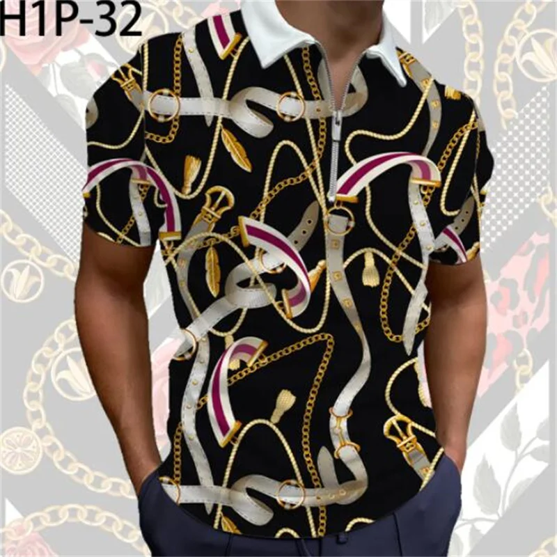 High Quality Summer Men Tees Polo Shirts Striped Casual Short Sleeve Mens Shirts Turn-Down Collar Zipper Patchwork Polo Shirt
High Quality Summer Men Tees Polo Shirts Striped Casual Short Sleeve Mens Shirts Turn-Down Collar Zipper Patchwork Polo Shirt