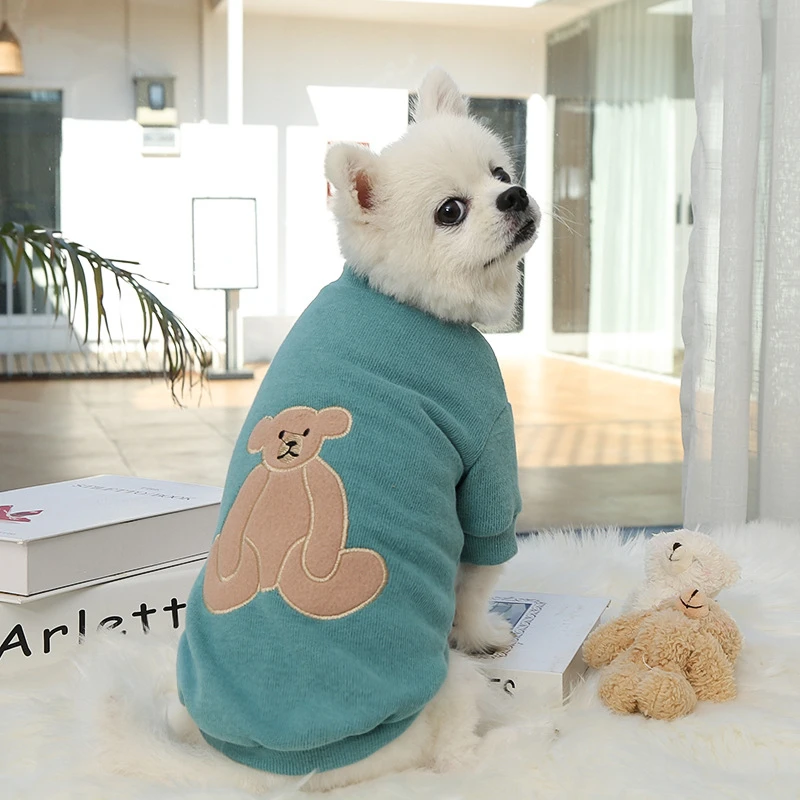 Tanio Jesienno-zimowa bluza dla szczeniaka odzież kreskówka niedźwiedź T koszula sklep